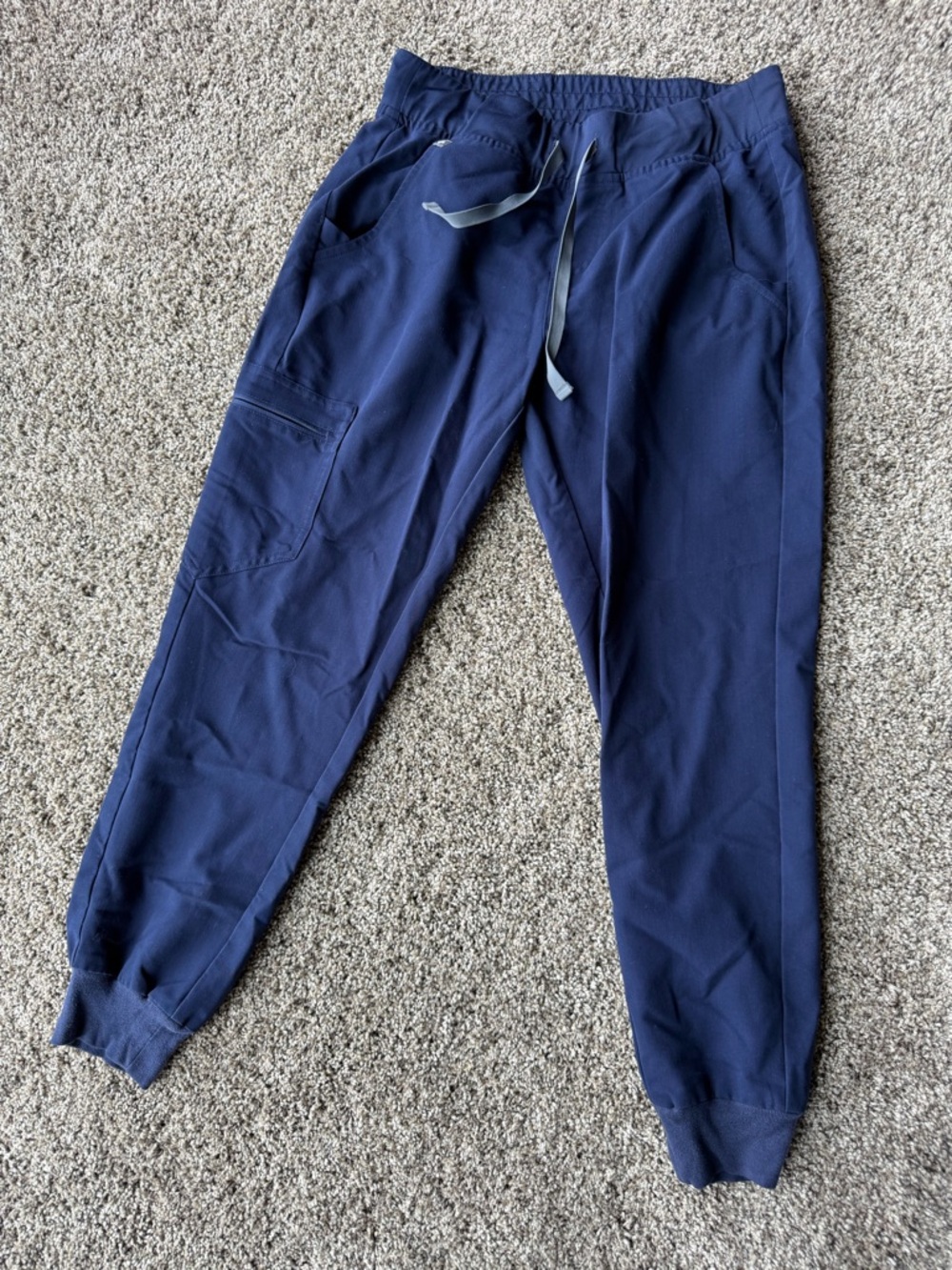 Figs Navy Track Jogger Pants with Drawstring